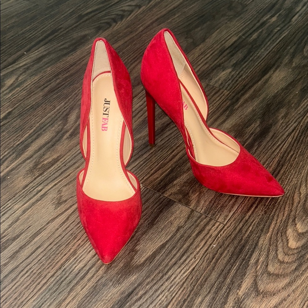 JustFab Women's Red Stiletto Heels